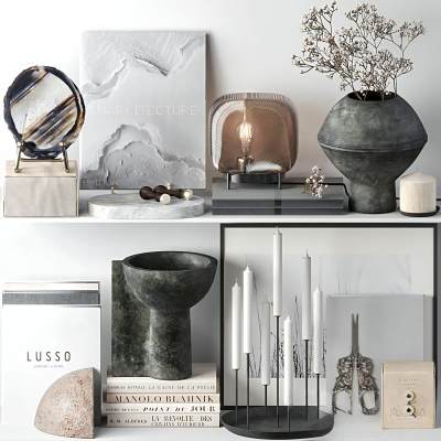 现代书籍花瓶摆件-01